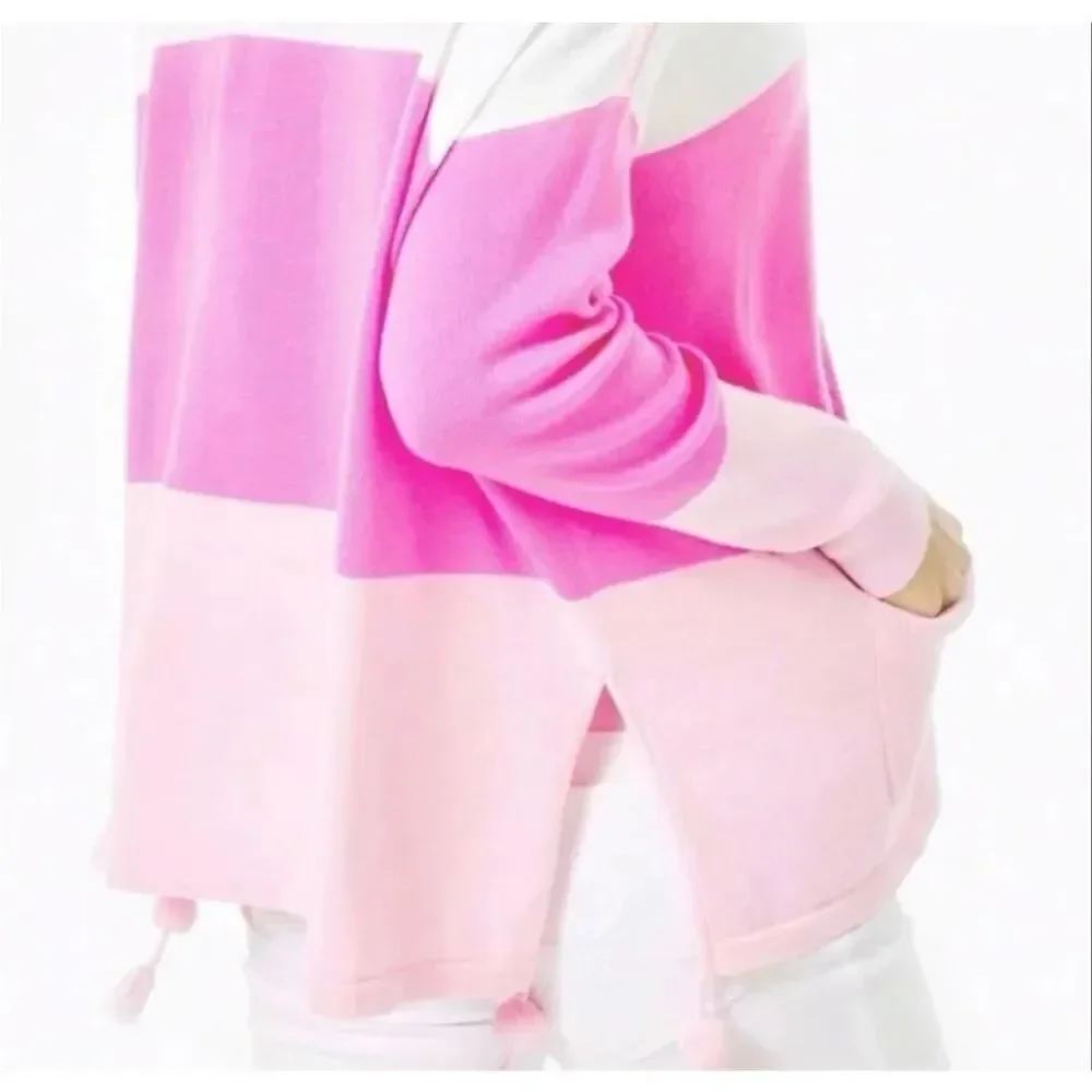 Lilly Pulitzer Westwood colorblock the detail pink sweater small